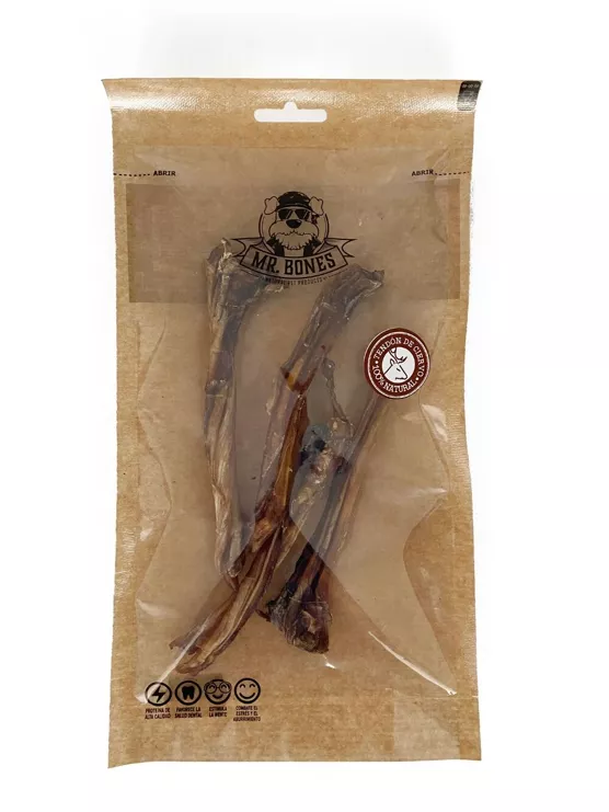 Sachet de tendons de cerfs séchés - Mastications naturelles - 4-5 pièces 