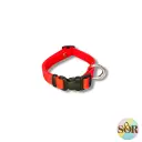 Collier réglable en Hexa rouge  - Petit chien - Largeur 16mm - Tour de cou de 25 à 35cm