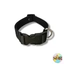 Collier réglable en Hexa noir - Grand chien - Largeur 25mm - Tour de cou de 35 à 55cm