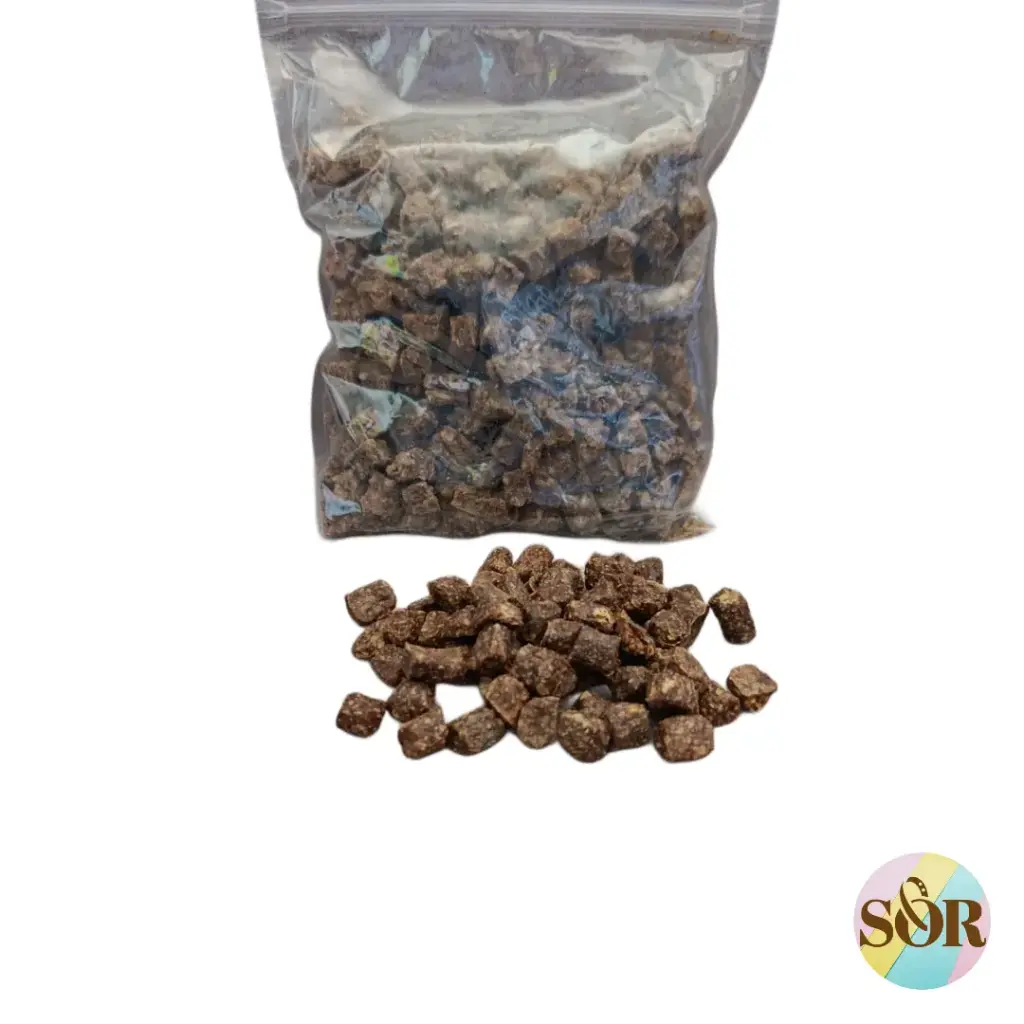 Sachet de cubes de viande de cerfs séchés - Friandises naturelles - 200g 