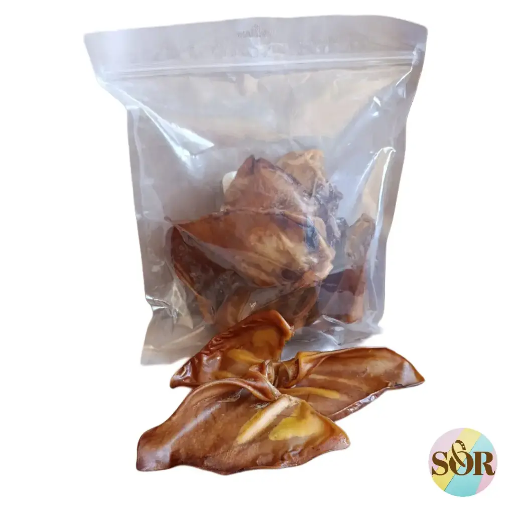 Sachet d'oreilles de porcs - Mastications naturelles - 10 pièces 