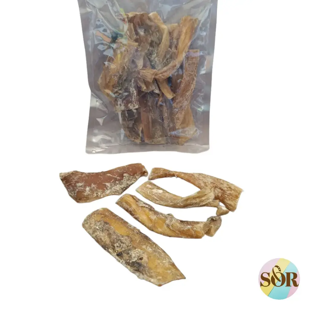 Sachet de tendons de cou de bœufs séchés - Mastications naturelles - 250g