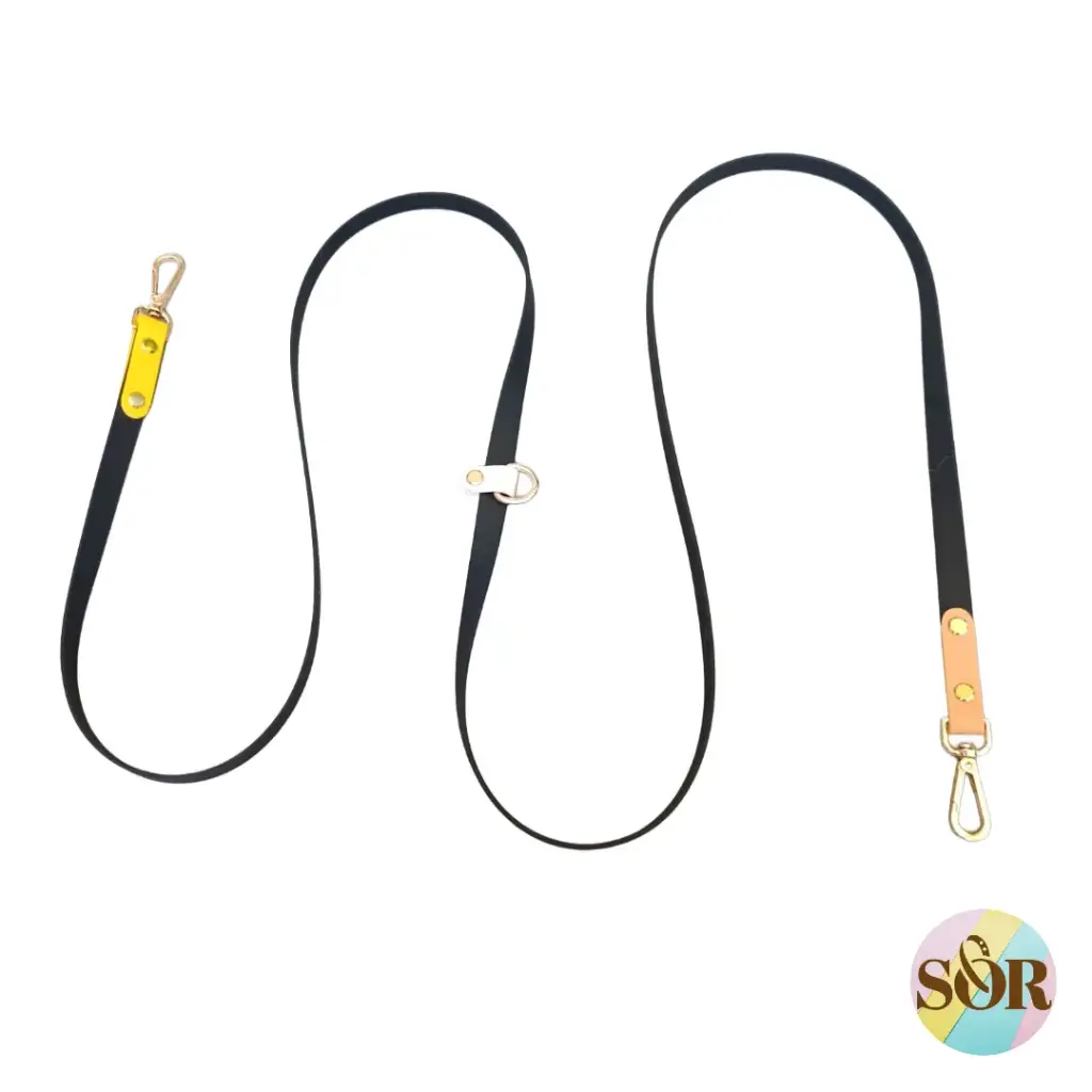 Laisse multipositions jusqu'à 4 couleurs personnalisable - Largeur 16mm 